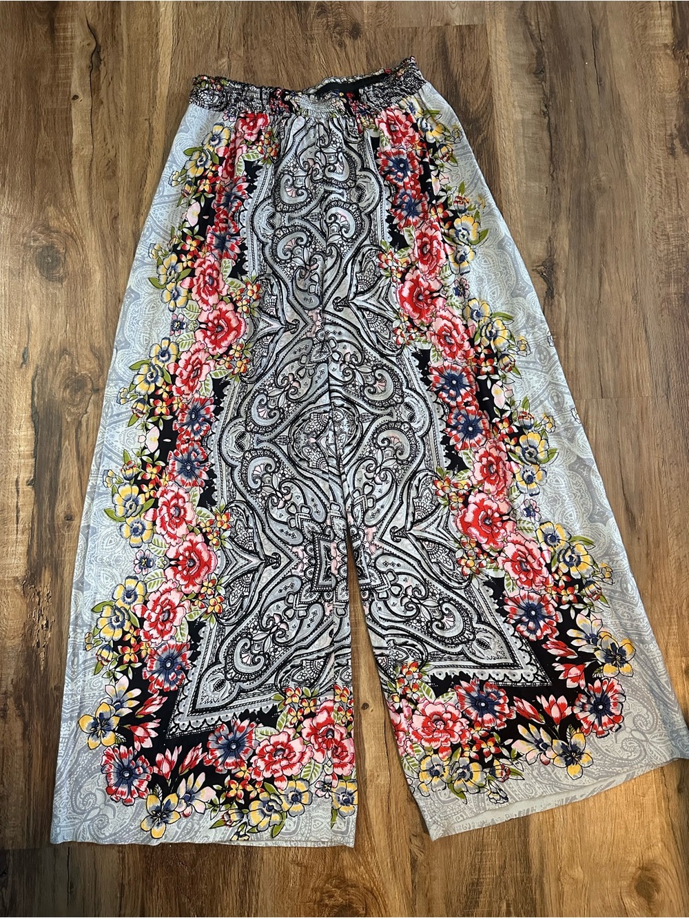 Angie Wide Leg Bohemian Floral Pants
